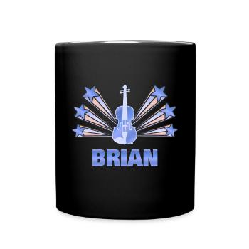 Brian as a musical instrument - Full Colour Mug - black - Front