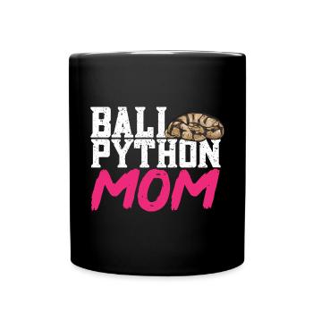 Ball Python Schlange Königspython - Tasse einfarbig - Schwarz - Vorne