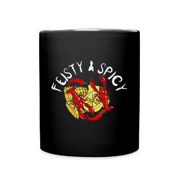 Feurig & Würzig - Krebsmotiv Für Liebhaber - Tasse einfarbig - Schwarz - Vorne