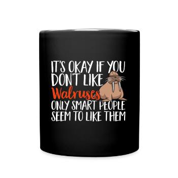 Walross - Tasse einfarbig - Schwarz - Vorne