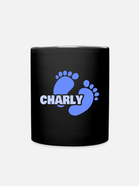 Geburt Charly - Tasse einfarbig - Schwarz