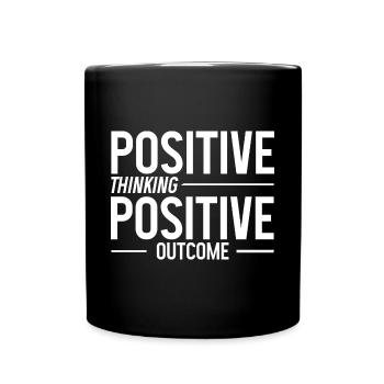 Positive Thinking Positive Outcome 2 - Full Colour Mug - black - Front