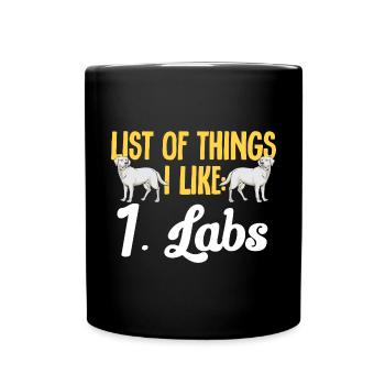 Labrador Retriever blanc Labrador Labrador blanc - Mug uni - noir - Devant