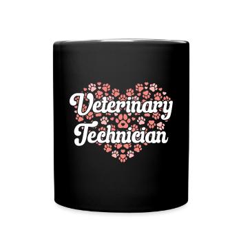 Vet Tech Veterinärmedizin Veterinärtechniker - Tasse einfarbig - Schwarz - Vorne