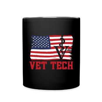 Vet Tech Veterinary Medicine Veterinary Technician - Full Colour Mug - black - Front