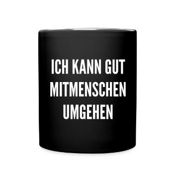 Êtres humains | Sarcasme - Mug uni - noir - Devant