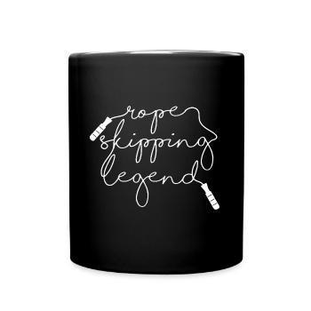 Rope Skipping Legend Seil für Seilspringer - Tasse einfarbig - Schwarz - Vorne