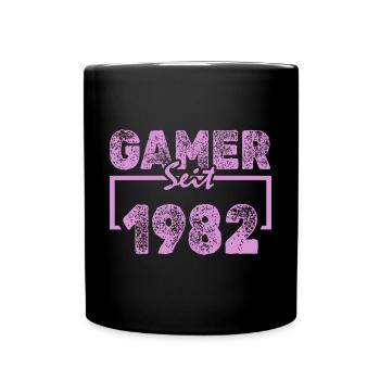 Spielen 1982 - Tasse einfarbig - Schwarz - Vorne