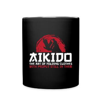 Aikido Martial Arts Gift - Full Colour Mug - black - Front