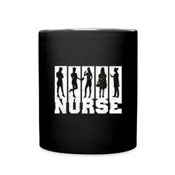 Nurse Krankenschwester Spruch Statement Beruf - Tasse einfarbig - Schwarz - Vorne
