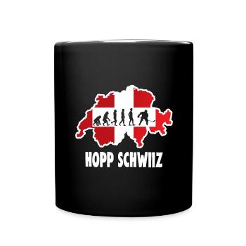 Équipe nationale de hockey sur glace Hopp Schwiiz - Mug uni - noir - Devant