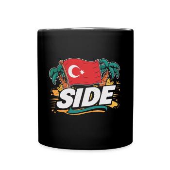 Türkei Side - Tasse einfarbig - Schwarz - Vorne