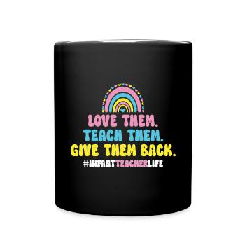 Enseignante de maternelle Éducatrice de centre de garde - Mug uni - noir - Devant