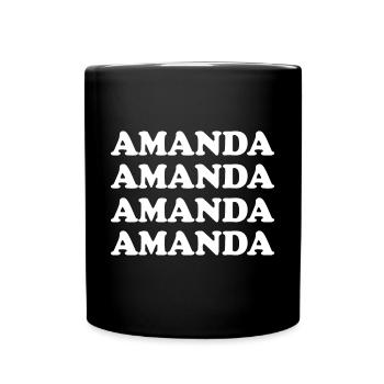 Amanda as a name - Full Colour Mug - black - Front