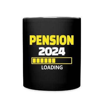 Pension 2024 Loading - Tasse einfarbig - Schwarz - Vorne