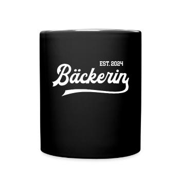 Bäckerin 2024 Ausbildung Prüfung Bäckerin Lehre - Tasse einfarbig - Schwarz - Vorne