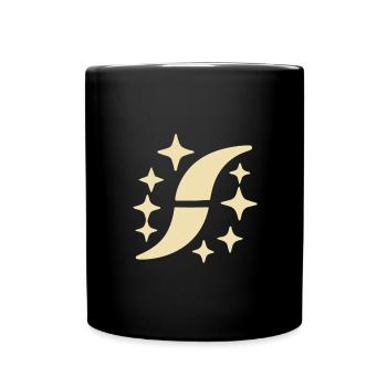 Abstrakte Sterne Sternenhimmel Abstrakte Kunst - Tasse einfarbig - Schwarz - Vorne