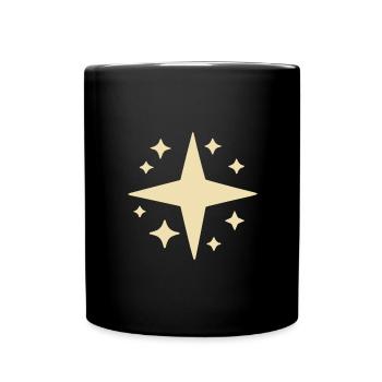 Abstrakte Sterne Sternenhimmel Abstrakte Kunst - Tasse einfarbig - Schwarz - Vorne