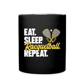 Racquetball Spieler Racquetball - Tasse einfarbig - Schwarz - Vorne