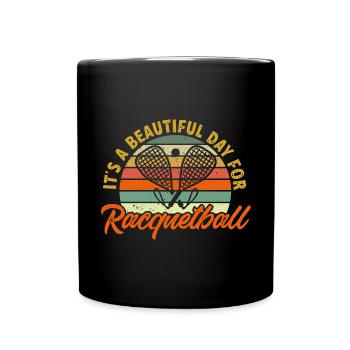 Racquetball Spieler Racquetball - Tasse einfarbig - Schwarz - Vorne
