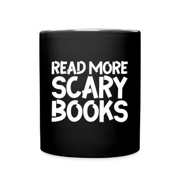 Lire la suite Livres effrayants - Mug uni - noir - Devant