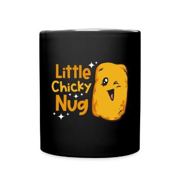 Chicken Nugget Liebhaber Chicken Nuggets - Tasse einfarbig - Schwarz - Vorne