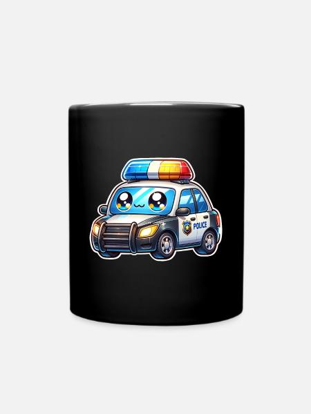 Polizei - Tasse einfarbig - Schwarz
