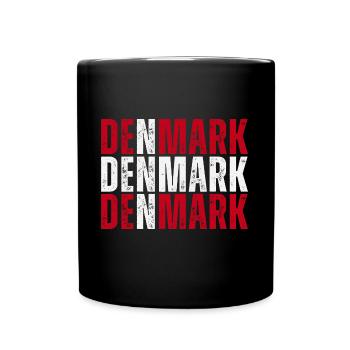 Flag of Denmark, Danish pride - Full Colour Mug - black - Front