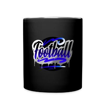 Football - Tasse einfarbig - Schwarz - Vorne