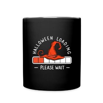 Hexenhut Spruch Halloween Loading Please Wait - Full Colour Mug - black - Front