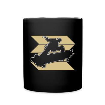 Skateboard Skater - Full Colour Mug - black - Front