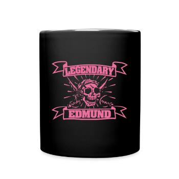 Edmund als Fasching - Tasse einfarbig - Schwarz - Vorne