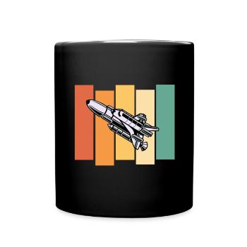 Raumschiff Astronaut Raumfahrt - Tasse einfarbig - Schwarz - Vorne
