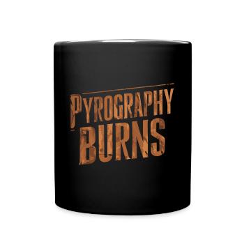 La pyrogravure unique et élégante brûle le bois - Mug uni - noir - Devant