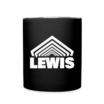 Vorname Lewis - Tasse einfarbig - Schwarz - Vorne