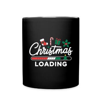 Christmas Loading Loading Bar Christmas - Full Colour Mug - black - Front