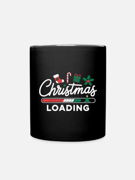 Christmas Loading Ladebalken Weihnachten - Tasse einfarbig - Schwarz