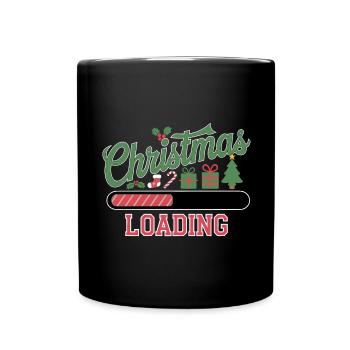Christmas Loading Loading Bar Christmas - Full Colour Mug - black - Front