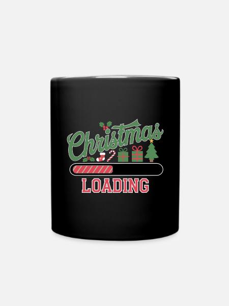 Christmas Loading Ladebalken Weihnachten - Tasse einfarbig - Schwarz