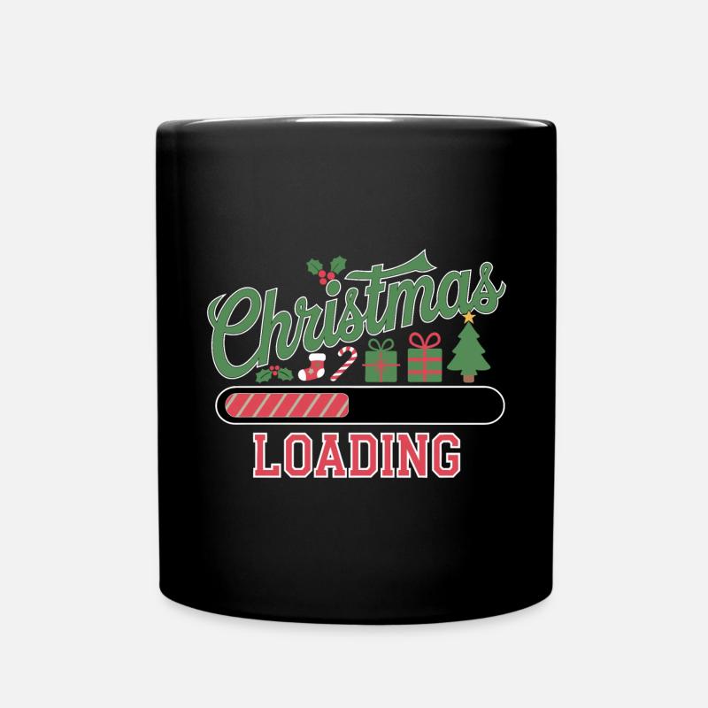 Christmas Loading Ladebalken Weihnachten - Tasse einfarbig - Schwarz