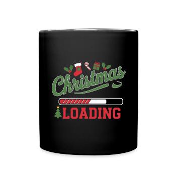 Christmas Loading Loading Bar Christmas - Full Colour Mug - black - Front