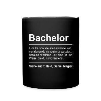 Bachelor - Full Colour Mug - black - Front