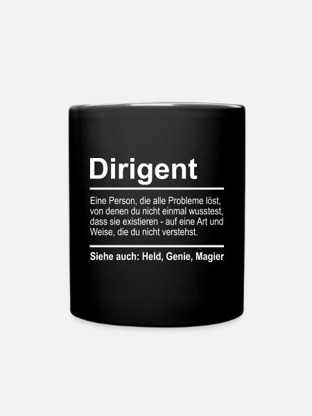 Dirigent - Tasse einfarbig - Schwarz
