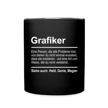 Graphic designer - Full Colour Mug - black - Front