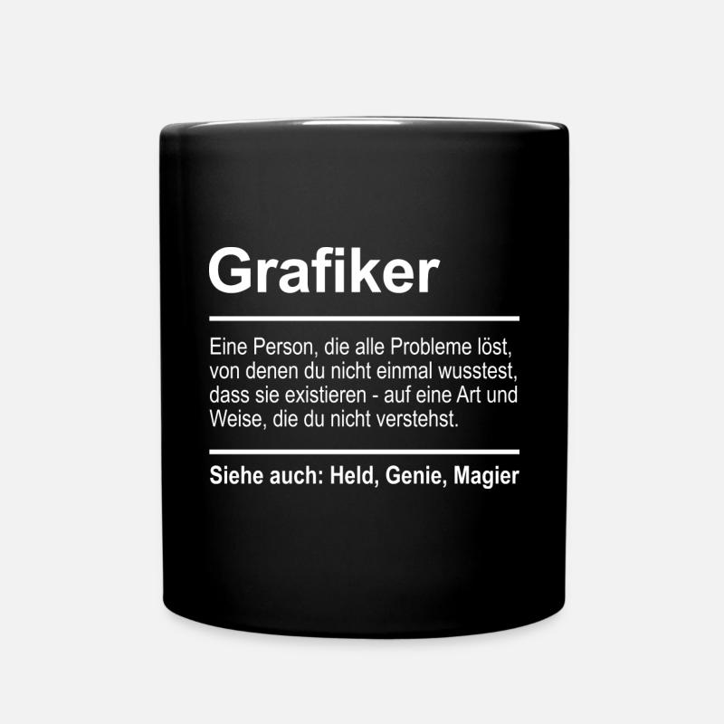 Grafiker - Tasse einfarbig - Schwarz