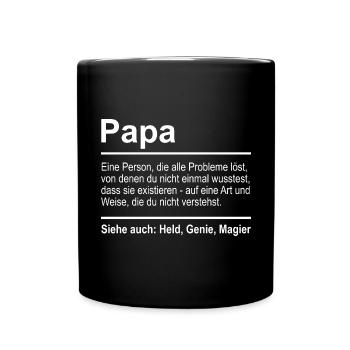 Papa - Mug uni - noir - Devant