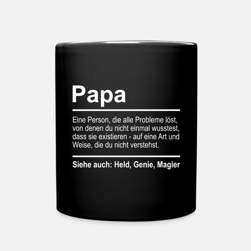 Papà - Tazza monocolore - nero
