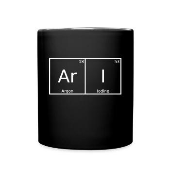Ari Nom Prénom Chimie Tableau périodique Eléments - Mug uni - noir - Devant