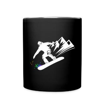 Snowboard Snowboarder Snowboard Sports d’hiver - Mug uni - noir - Devant