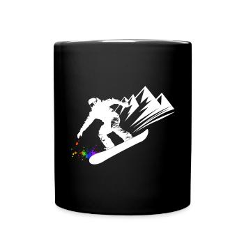 Snowboard Snowboarder Snowboard Sports d’hiver - Mug uni - noir - Devant